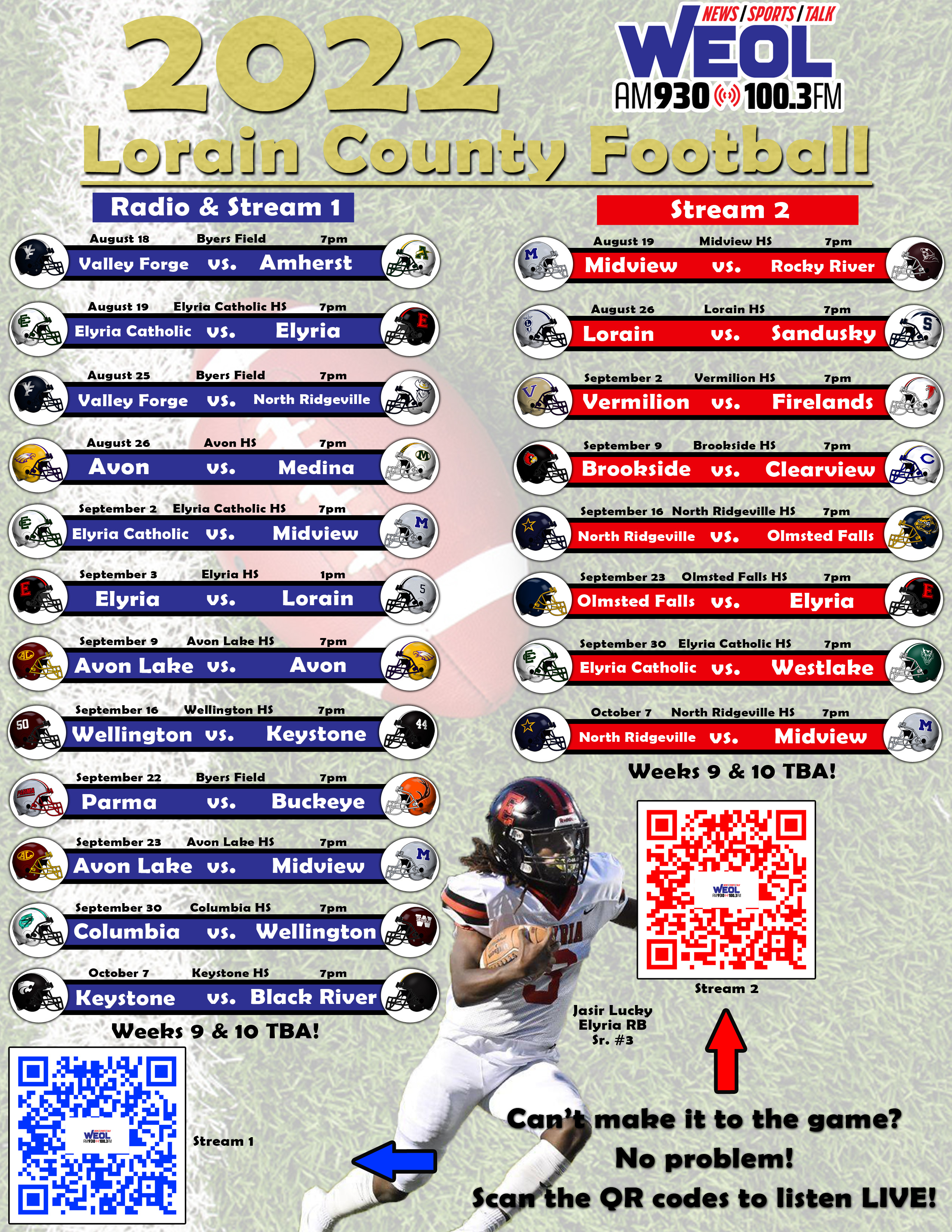2022 High School Football Schedules - WEOL Radio 930 AM WEOL Radio 930 AM